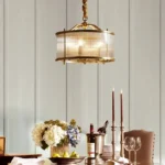 Dining Table Chandelier Vintage Brass Style