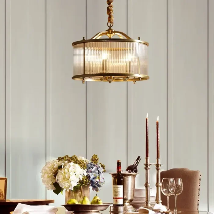 Dining Table Chandelier Vintage Brass Style