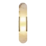 atural Alabaster Copper Sconce Front View