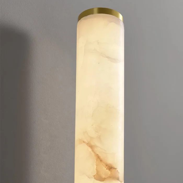 Natural Marble Texture Detail of Alabaster Stone Sconce