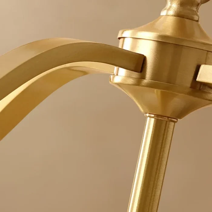 Close-up of H65 Brass and Ribbed Glass Texture