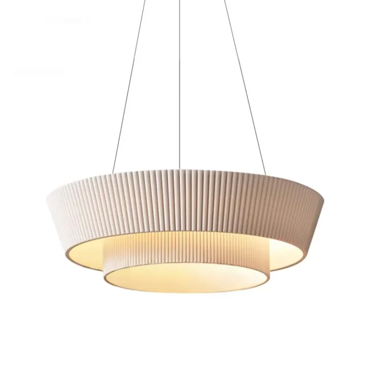 modern-double-layer-pleated-fabric-ceiling-lamp