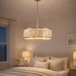 Natural Capiz Shell Drum Chandelier for dining room