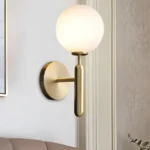 Sophisticated Bedside Reading Lamp Glass Copper Light