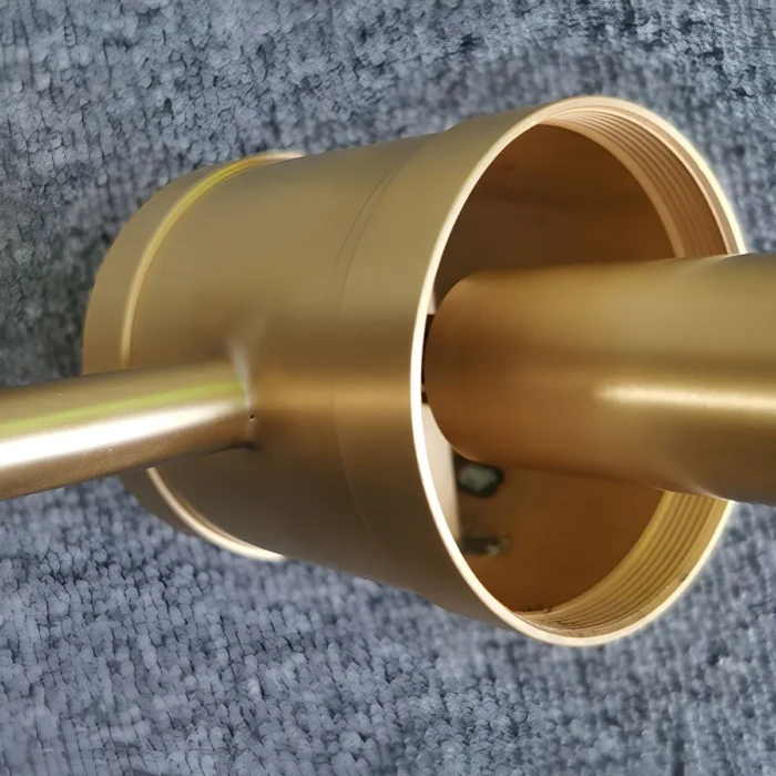 Cylindrical Glass Copper Sconce Mount Detail