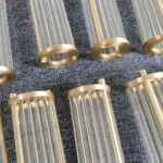 Detail of Cylindrical Glass Tubes Sconce Shade