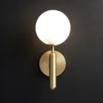 Warm Ambient Dining Room Lighting Glass Copper Sconce