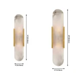 Dimensions for Alabaster Linear Wall Sconce