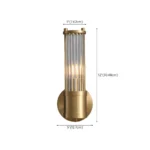 Dimensions for 1 Cylindrical Glass Copper Sconce