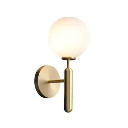 Glass Copper Wall Sconce for Modern Decor