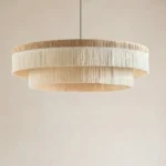 Large Raffia Fringe Chandelier Boho Lighting