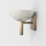 Copper Alabaster Bowl Sconce
