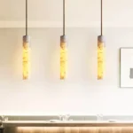 Kitchen Island Alabaster Pendant Lighting Set