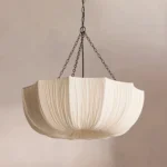5-Light Pleated Fabric Pumpkin Chandelier