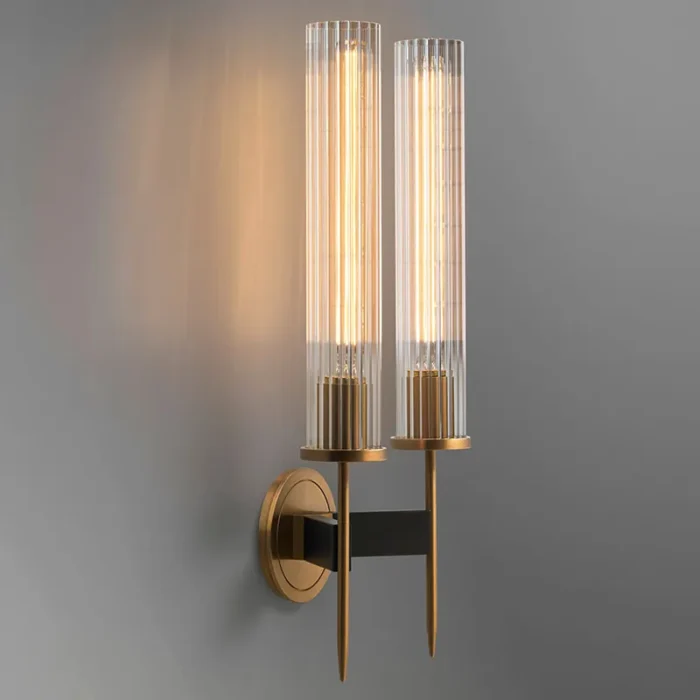 Double Ribbed Glass Sconce