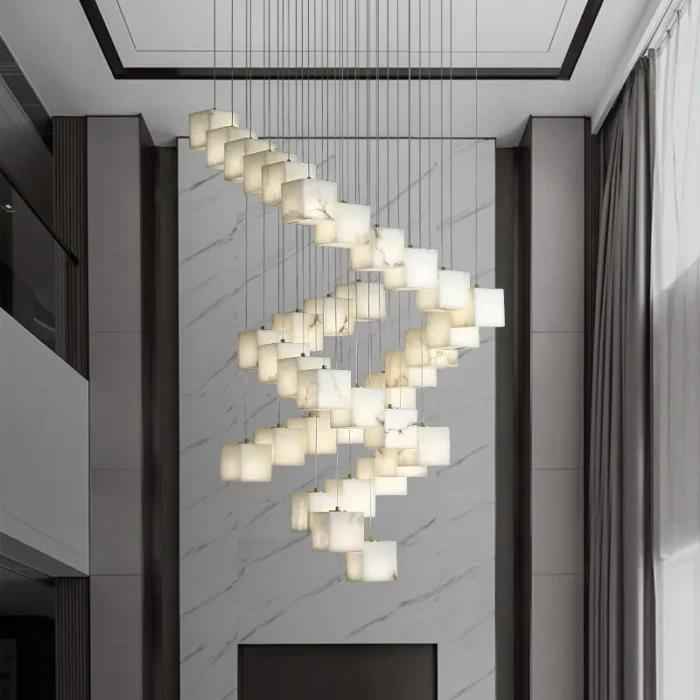 Large Modern Chandelier for Foyer and High Ceiling