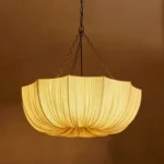 Vintage French Style Pleated Pendant Light