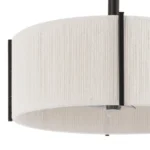 Closeup of Matte Black Metal Frame and Woven Fabric String Texture