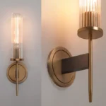 Close-up of Ribbed Glass Shade Detail