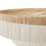 Hand-Woven Natural Raffia Fiber Detail