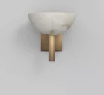 Luxury Copper Natural Alabaster Bowl Sconce
