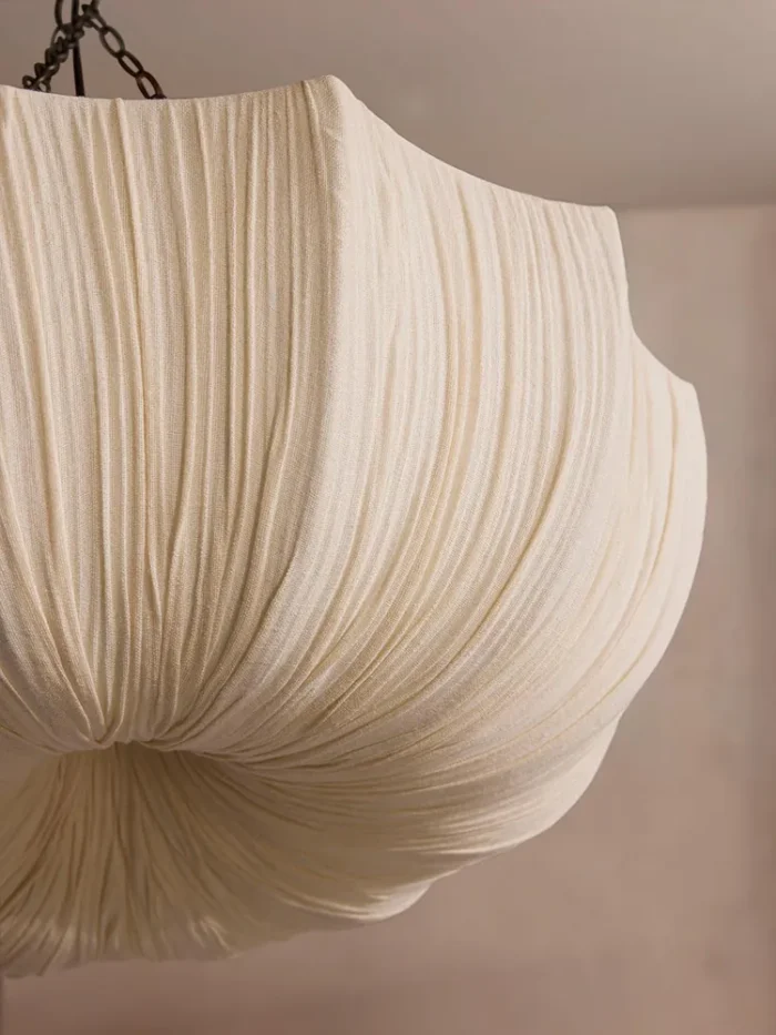 Close-up of pleated fabric texture and folds