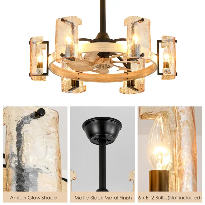 Close-up of Water-Ripple Glass and Wood Grain Texture