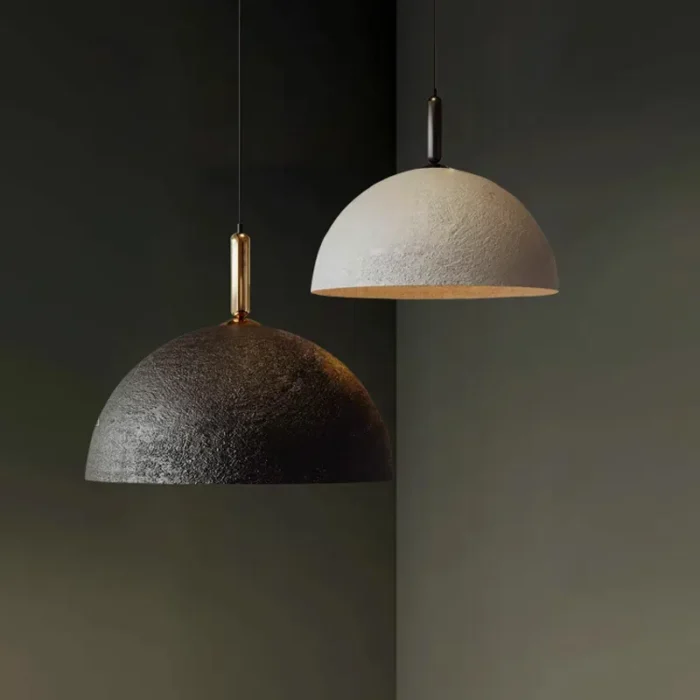 Large 80cm Textured Dome Light in Modern Living Room