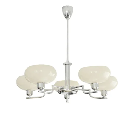 Modern Chrome Glass Chandelier
