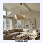 Soft Ambient Lighting for Living Room with Fabric Chandelier