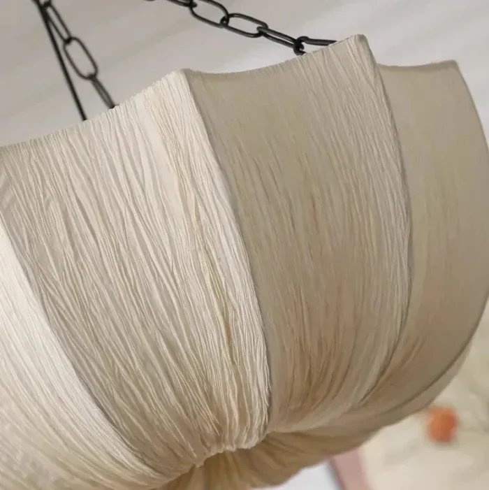 Close-up of pleated fabric texture and folds