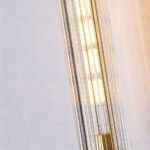 Dimensions for Ribbed Glass Copper Sconce Model 1