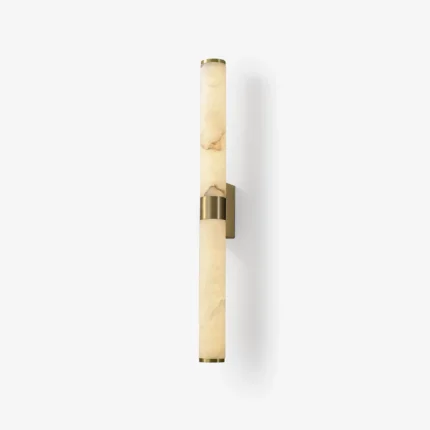 Alabaster Brass Wall Sconce