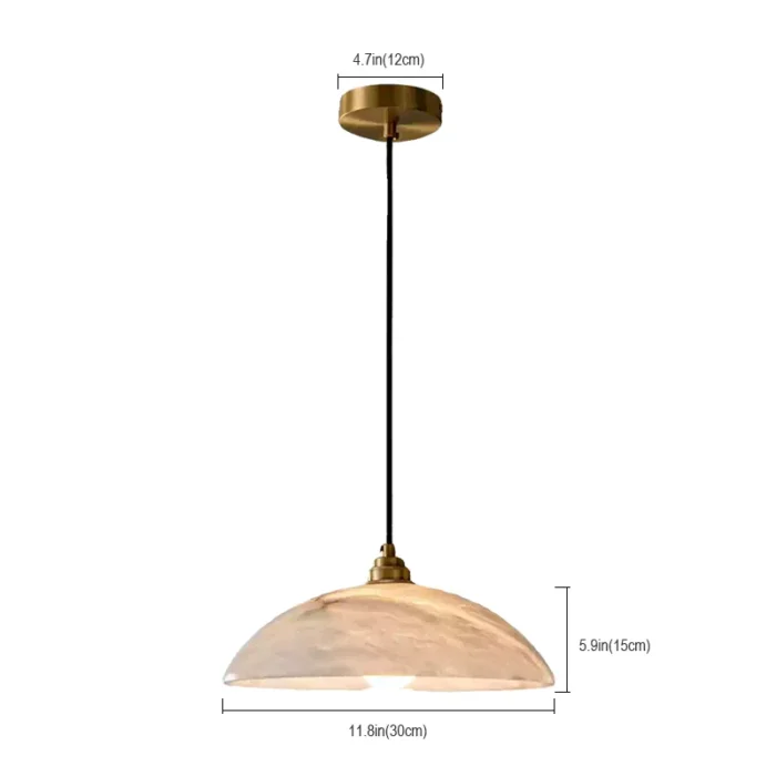 Dimensions of Spanish Alabaster Pendant Lamp