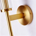 Dimensions for Ribbed Glass Copper Sconce Model 1