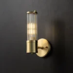 Modern Cylindrical Glass Copper Sconce Lighting