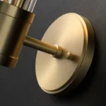 Cylindrical Glass Copper Sconce Mount Detail
