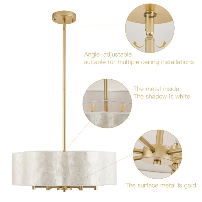 Natural Capiz Shell Petal Texture Detail